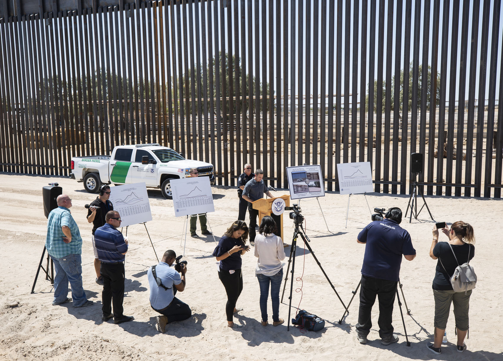 U.S.-Mexico border/holding facility in Yuma